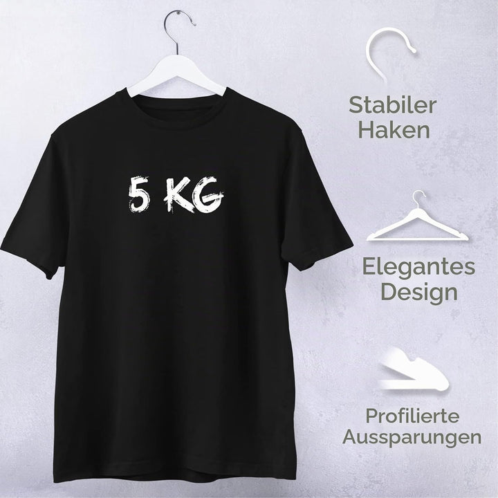 OGIVO Kleiderbügel Holz - Made in EU - Holzbügel für Ihren Garderobe - Haken um 360° drehbar - Einke
