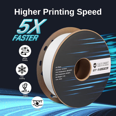 SainSmart GT-3 Mattes PLA Filament 1,75mm, bis zu 500mm/s, Schneller Druck, Hochwertiges 3D-Drucker