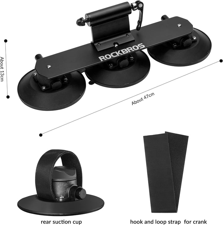ROCKBROS Fahrradträger mit Saugnäpfe Fahrrad Dachträger Dachgepäckträger Schnellmontage für 1 Fahrra