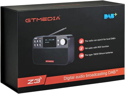 Z3 Dab+ Digitales Radio mit Bluetooth, tragbar digital Radio dab wiederaufladbar kompatibel mit Uhr,