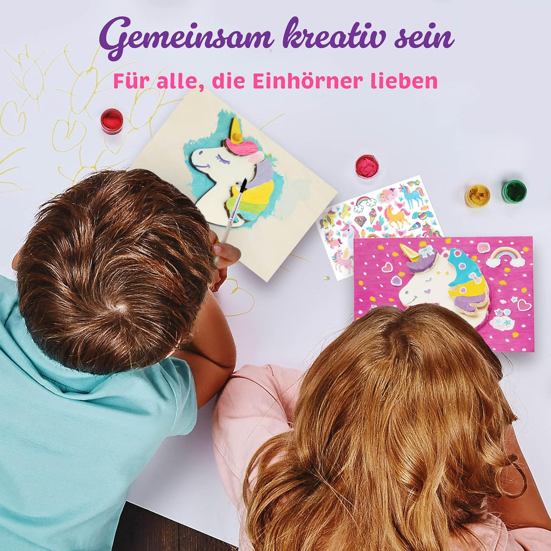 Grafix Einhorn-Schmuckkästchen zum selber basteln – DIY-Schmuckkästchen aus Holz – Kinder-Bastelset