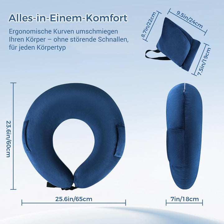 Lesekissen für Gaming, Armlehne Unterstützung Bücherkissen, U-förmiges Lap Kissen mit Seitentasche z