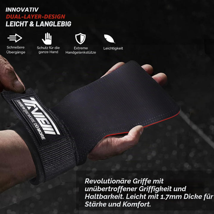 TAVIEW Cross Training Quad Ultra Magnesiumfreie Handschuhe I Gewichtheberhandschuhe I Für Crosstrain