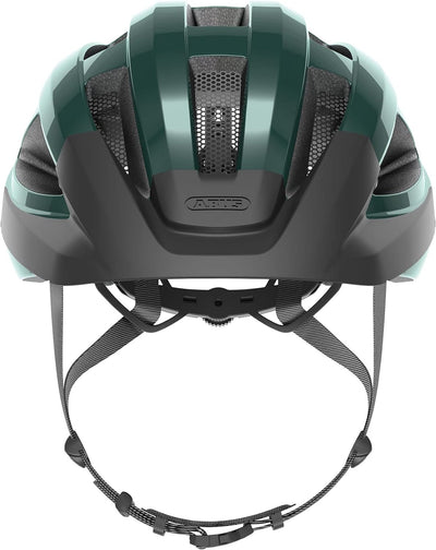 ABUS Rennradhelm Macator - sportiver Fahrradhelm für Einsteiger - auch für Zopfträger/-innen - für D