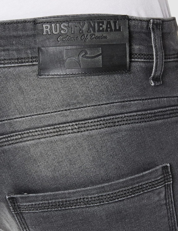 Rusty Neal Herren Melvin Jeans 29W / 32L Anthracite Used, 29W / 32L Anthracite Used