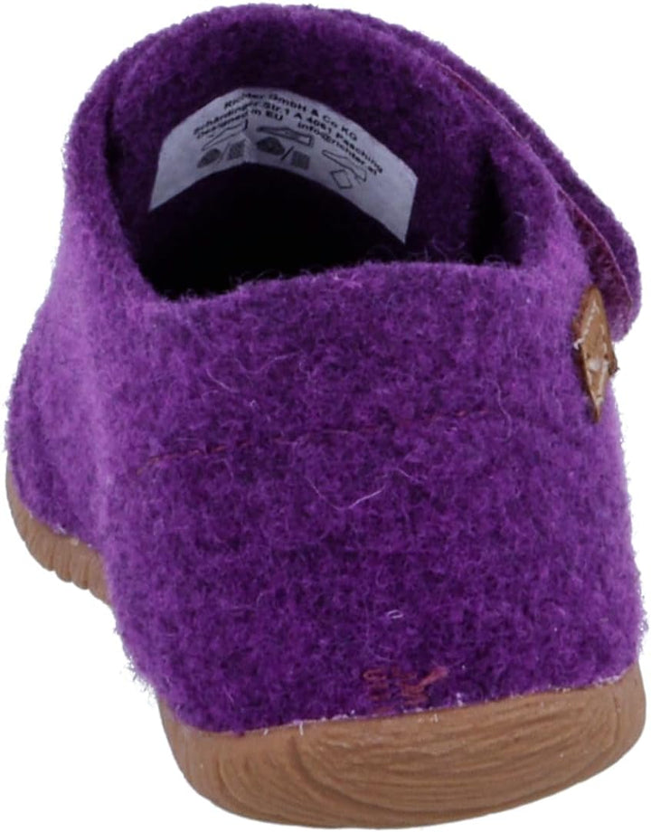 Richter Kinderschuhe Mädchen Filzi Hausschuh 22 EU Plum, 22 EU Plum