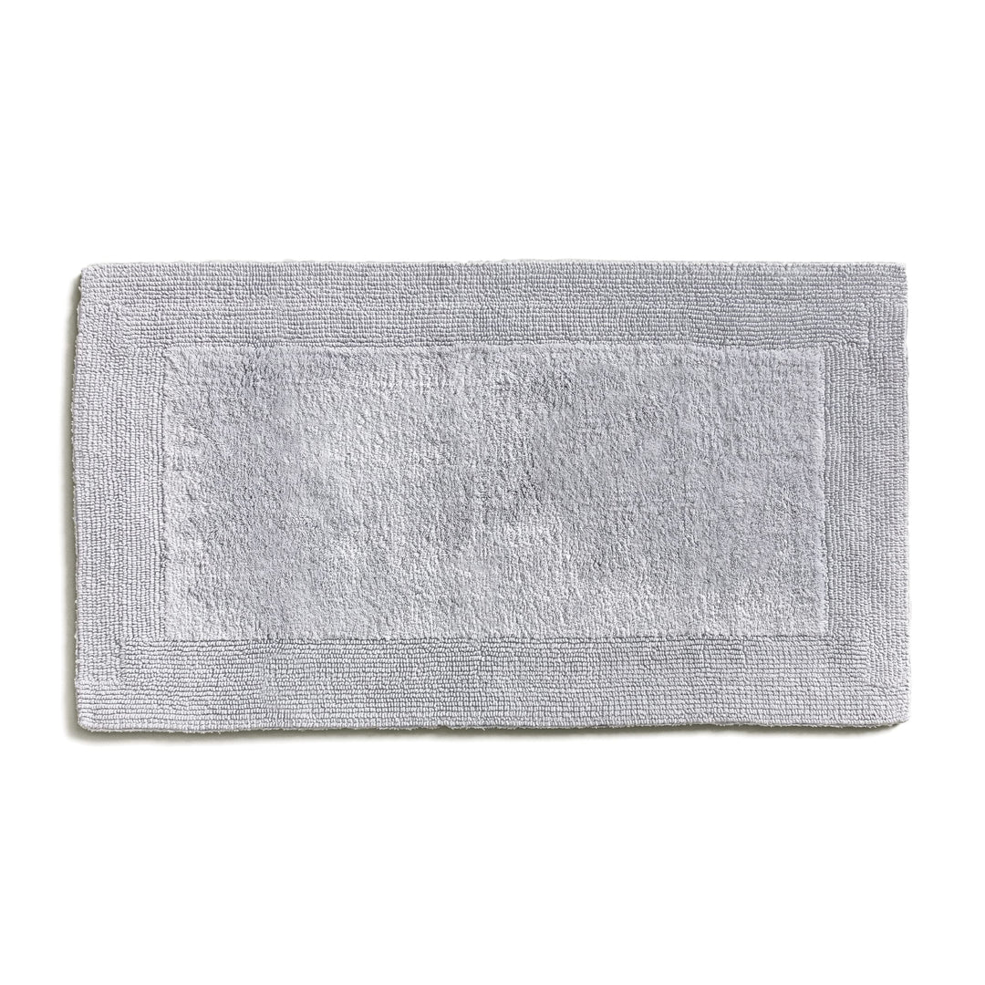 Möve Loft getuftete Badematte, Doubleface 60 x 100 cm aus 100% Baumwolle, Silver