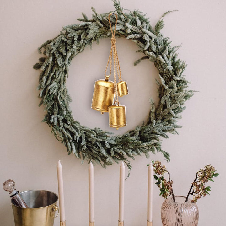 KPCB Weihnachtsglocke Windspiele Hanging Vintage Bells Garden Set mit 3 Rustikalen Messingglocken De