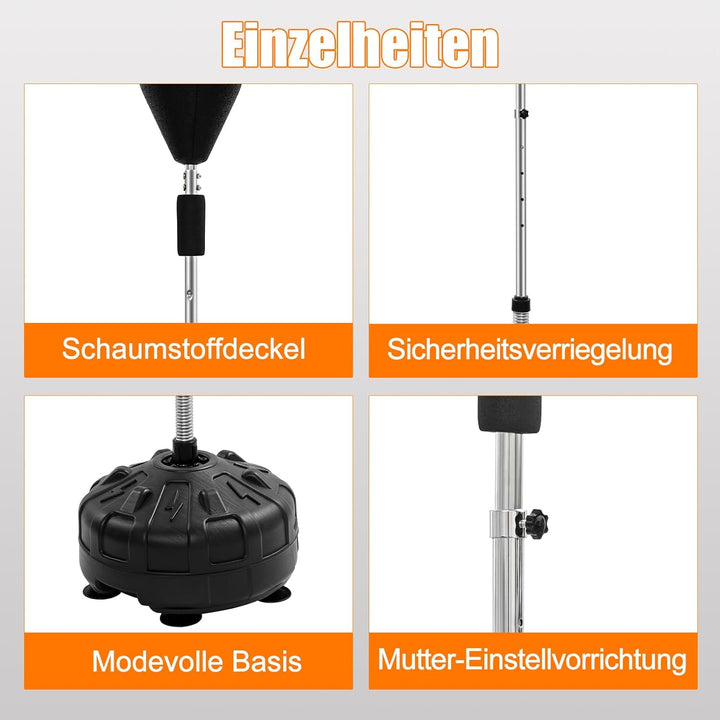 Punchingball Boxstand Boxsack Stehend Erwachsene Standboxsack Höhenverstellbarer Standbox für Boxen