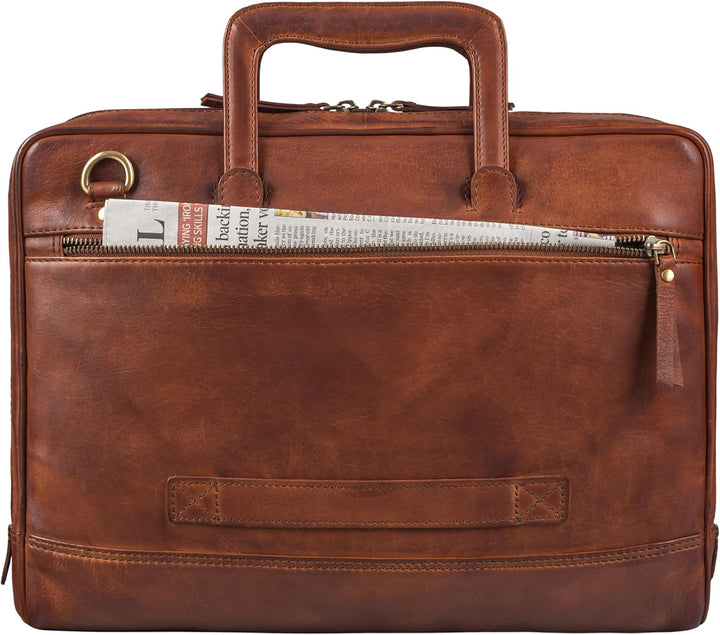 STILORD "Pierce Laptoptasche mit Griff Leder Aktentasche 15 Zoll Vintage Dokumententasche A4 Busines