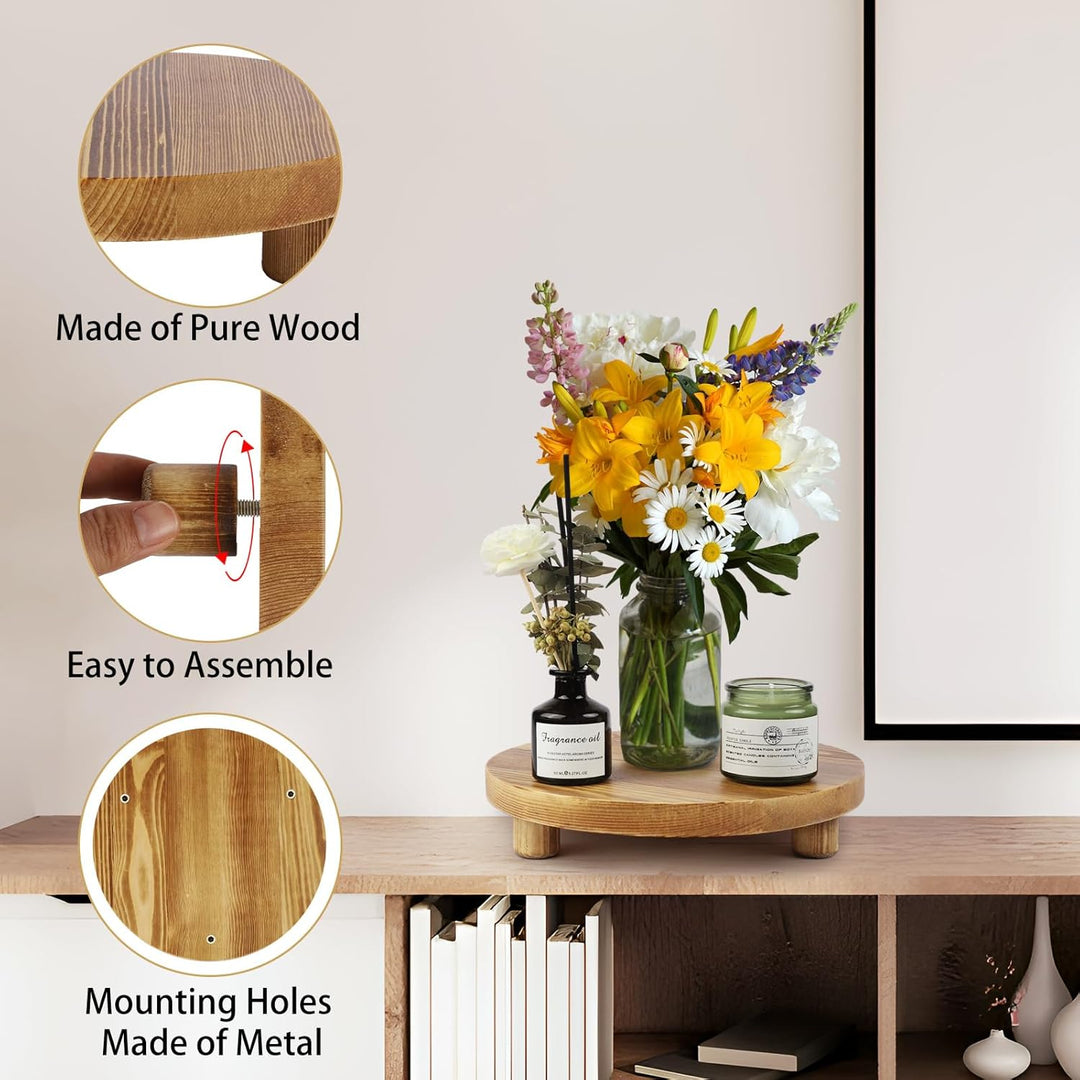 Holzpflanzenständer, Holzpodeste für den Innen- und Aussenbereich zur Dekoration, Holz-Hocker-Ausste