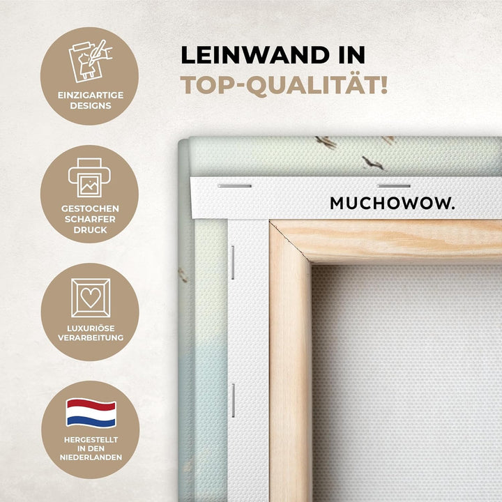 MuchoWow© Leinwandbild Gross 120x80 cm XXL Dekoration Wohnzimmer Bilder Pictures Wall Decoration Liv