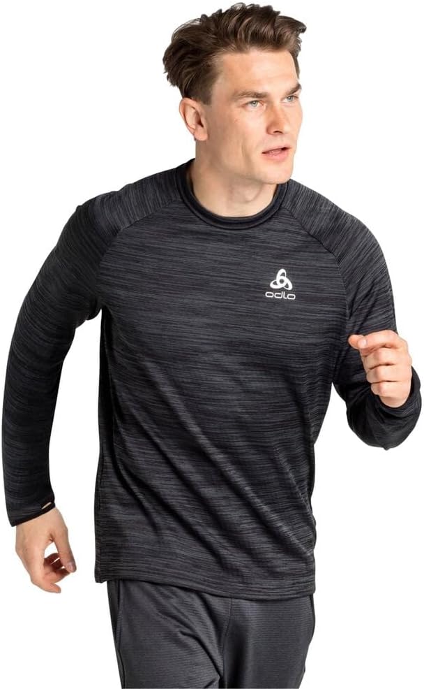 Odlo Herren Run Easy Warm_313612 Sweater (1er Pack) XL Black Melange, XL Black Melange