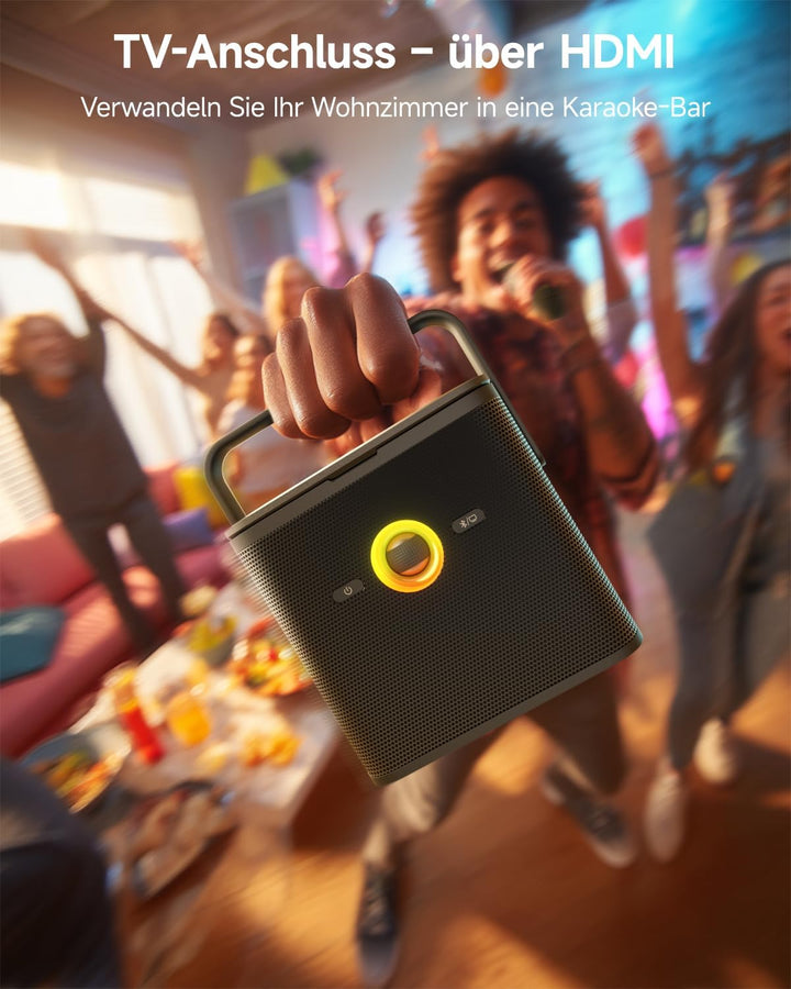 Ikarao Karaoke-Maschine für Erwachsene, mit Songtext-Display, 32 GB Karaoke-Tablet, 2 kabellose Mikr