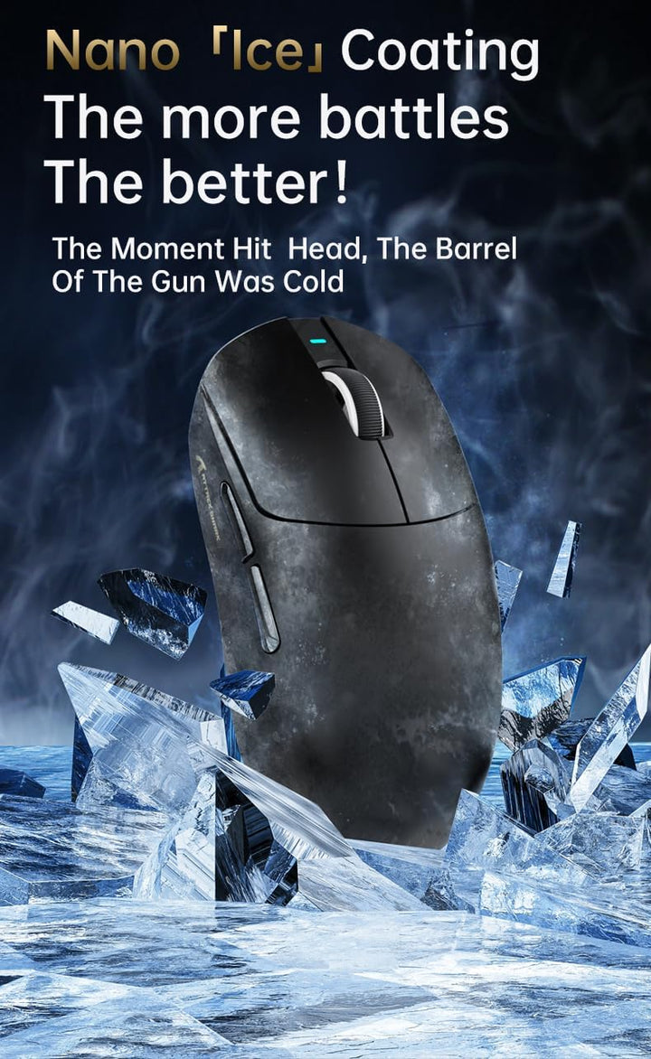 ATTACK SHARK X8 Serie Kabellose Gaming-Maus, 55–65 g Superleicht, PixArt PAW3395/3950 Sensor, BT/2.4