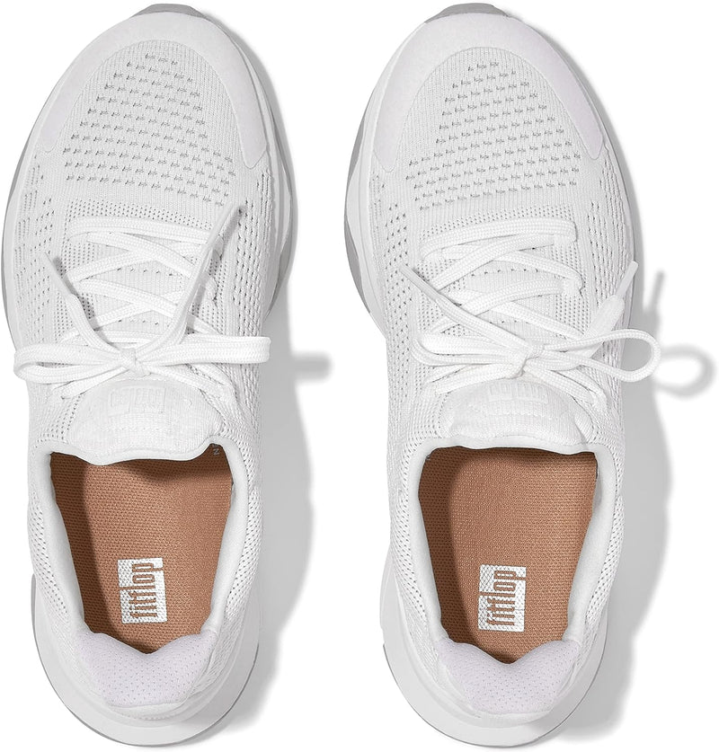 FitFlop Womens Vitamin Ffx Knit Sports Sneakers Urban White Mix 36, Urban White Mix 36