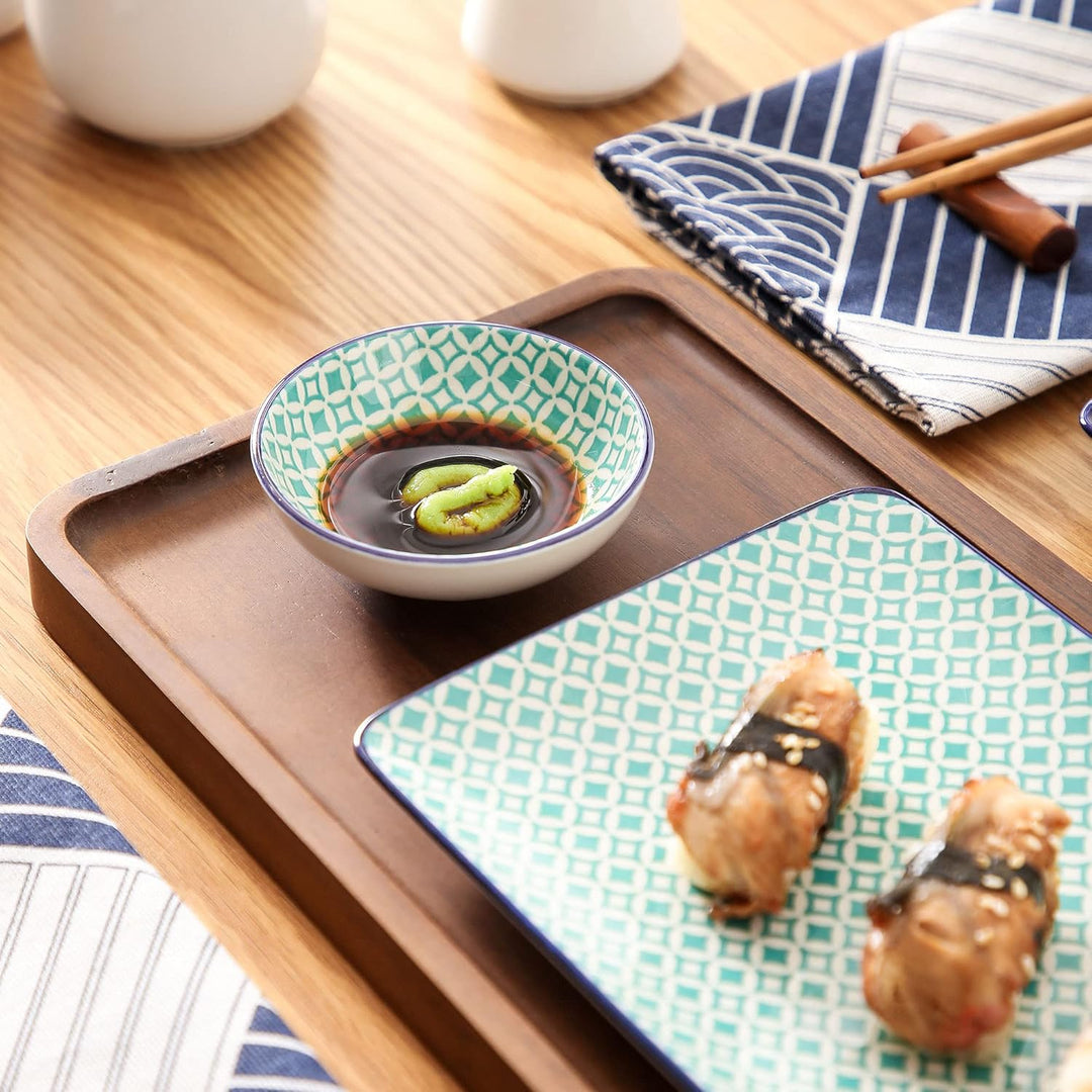 vancasso Sushi Set porzellan, MACARON japanische Ess Service, 6-teilig Geschirr-Set für 2 Personen M