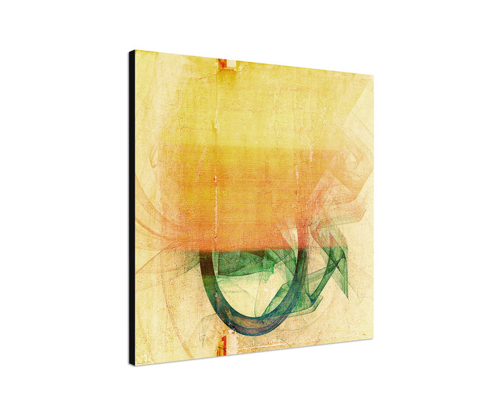 Paul Sinus Art Abstrakte Kunst auf Leinwand gelb grün rot beige Abstrakt192- dekorativer Einteiler W