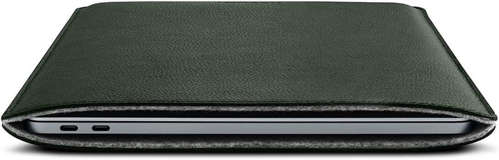 Woolnut Leder Sleeve Case Hülle Tasche für MacBook Pro 13 UNT Air 13/13.6 Zoll - Grün Grün MacBook P