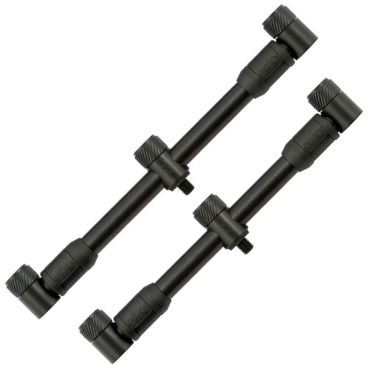 Fox Rutenauflagen für Karpfenruten zum Karpfenangeln Black Label QR Buzzer Bar 3 Rod Adjustable XL