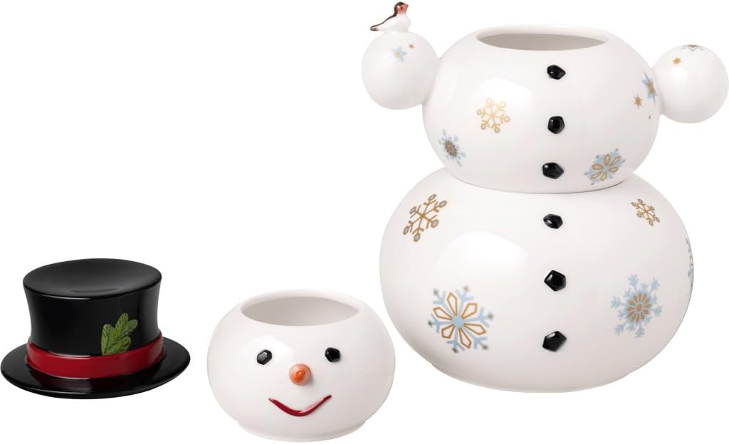 Villeroy & Boch – Christmas Toys Memory Dose, drei übereinander gestapelte Dosen, Gebäckdose in Schn