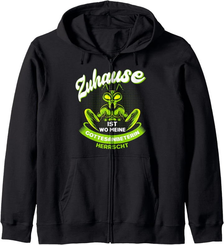 Zuhause Wo Gottesanbeterin Herrscht Mantis Kapuzenjacke
