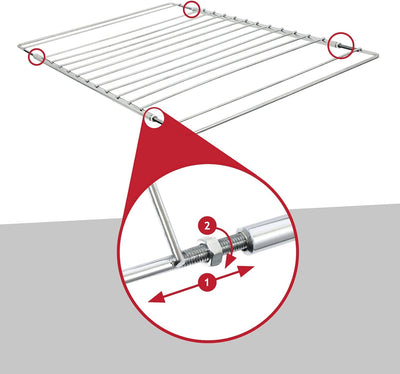 Spares2go Universal-Ofen-Herd-Grill-Pfanne mit verstellbarem und ausziehbarem Regal, Backblech, Brät