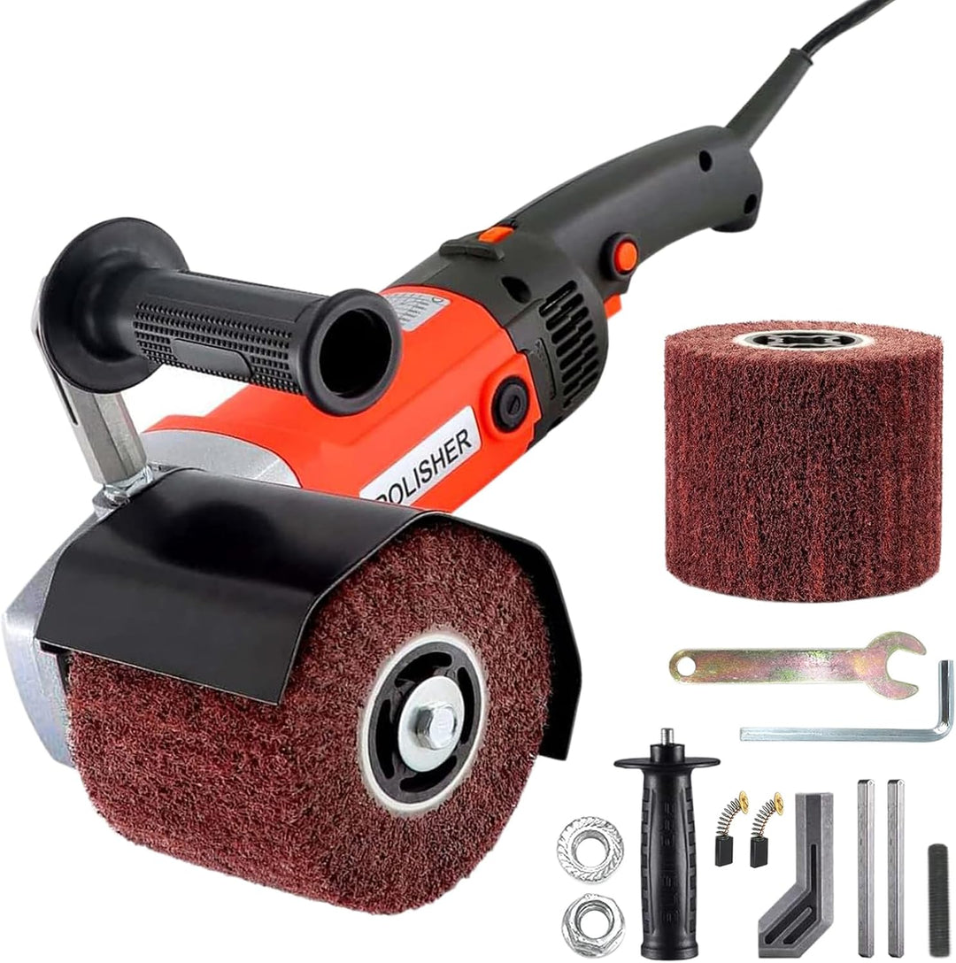 Satiniermaschine Schleifmaschine Bürstenschleifer Holz Metall Edelstahl, 230V 1400W Elektrische Sati