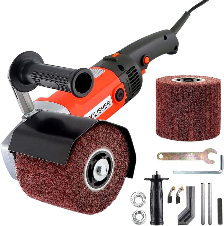 Satiniermaschine Schleifmaschine Bürstenschleifer Holz Metall Edelstahl, 230V 1400W Elektrische Sati