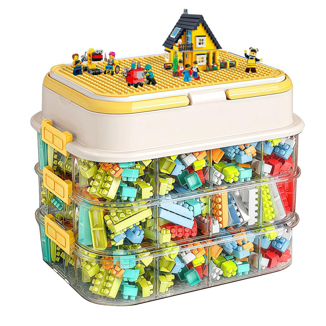 Aufbewahrungsbox für Legosteine, Aufbewahrungsbox für Bausteine, Sortierboxen für Legosteine, Kunsts