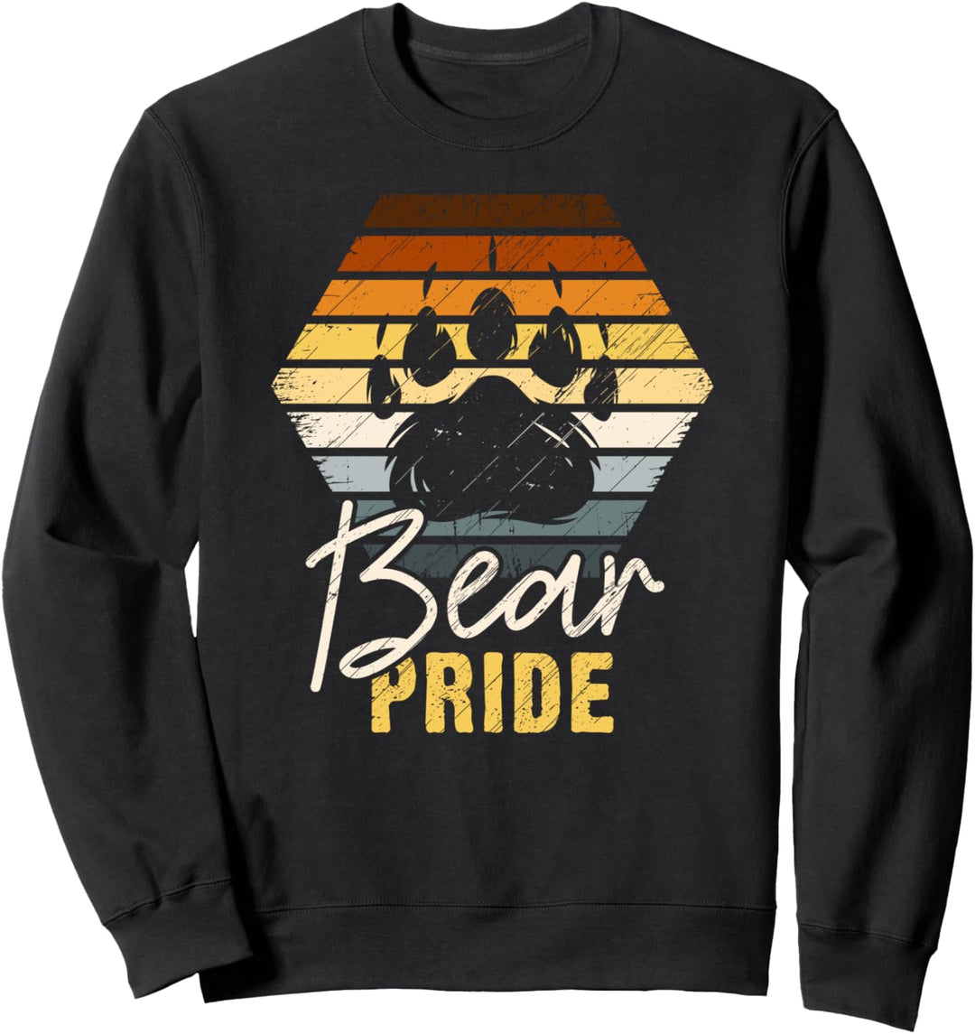 Bear Community, Bear Paw, Bear Flag, Gay Bear Pride Sweatshirt