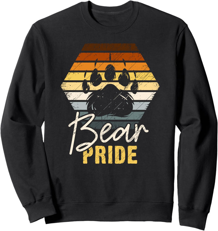 Bear Community, Bear Paw, Bear Flag, Gay Bear Pride Sweatshirt