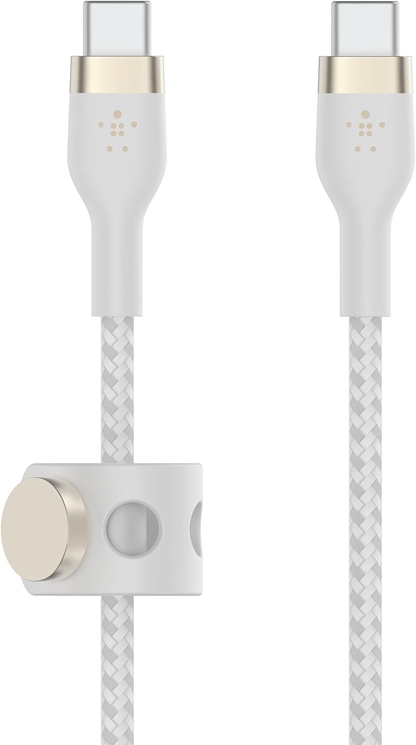 Belkin BoostCharge Pro Flex geflochtenes USB-C/USB-C-Ladekabel, USB-IF-zertifiziert zum Schnellladen