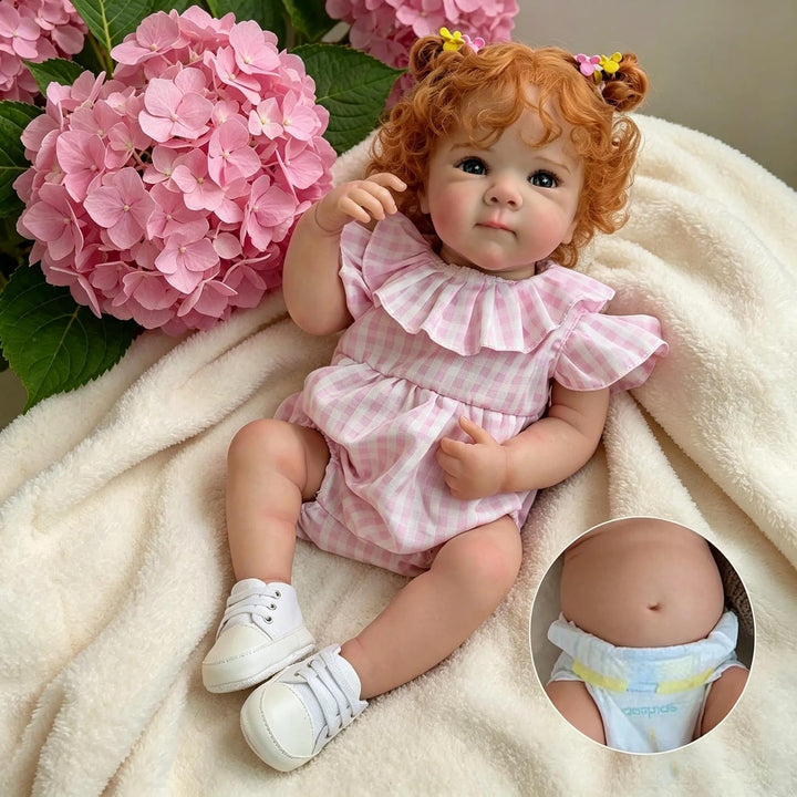 Zero pam Reborn Baby Vollsilikon Lebensecht Mädchen 45cm Realistisch Baby Puppe Mit Haaren Wie Echte