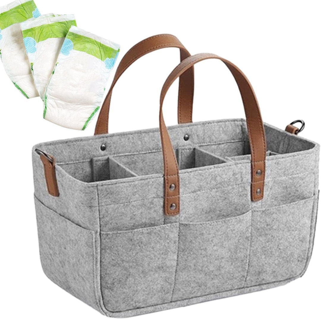 Fukamou Baby Windel Caddy, Tragbar Windeln Korb Organizer Mit Trennwänden, Für Auto, Schlafzimmer, R