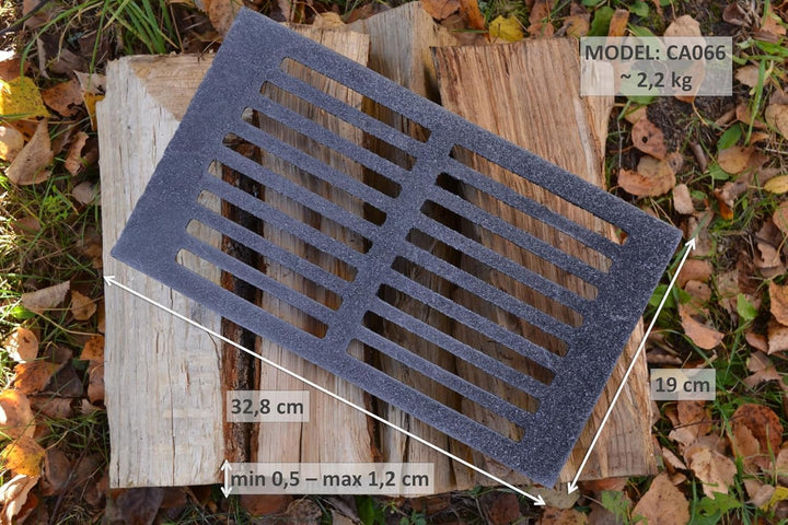 SEZAM 33 x 19 cm Gussrost Ofenrost Ascherost Gussrost Verschiedene Durchmesser, Kaminrost passend Ka