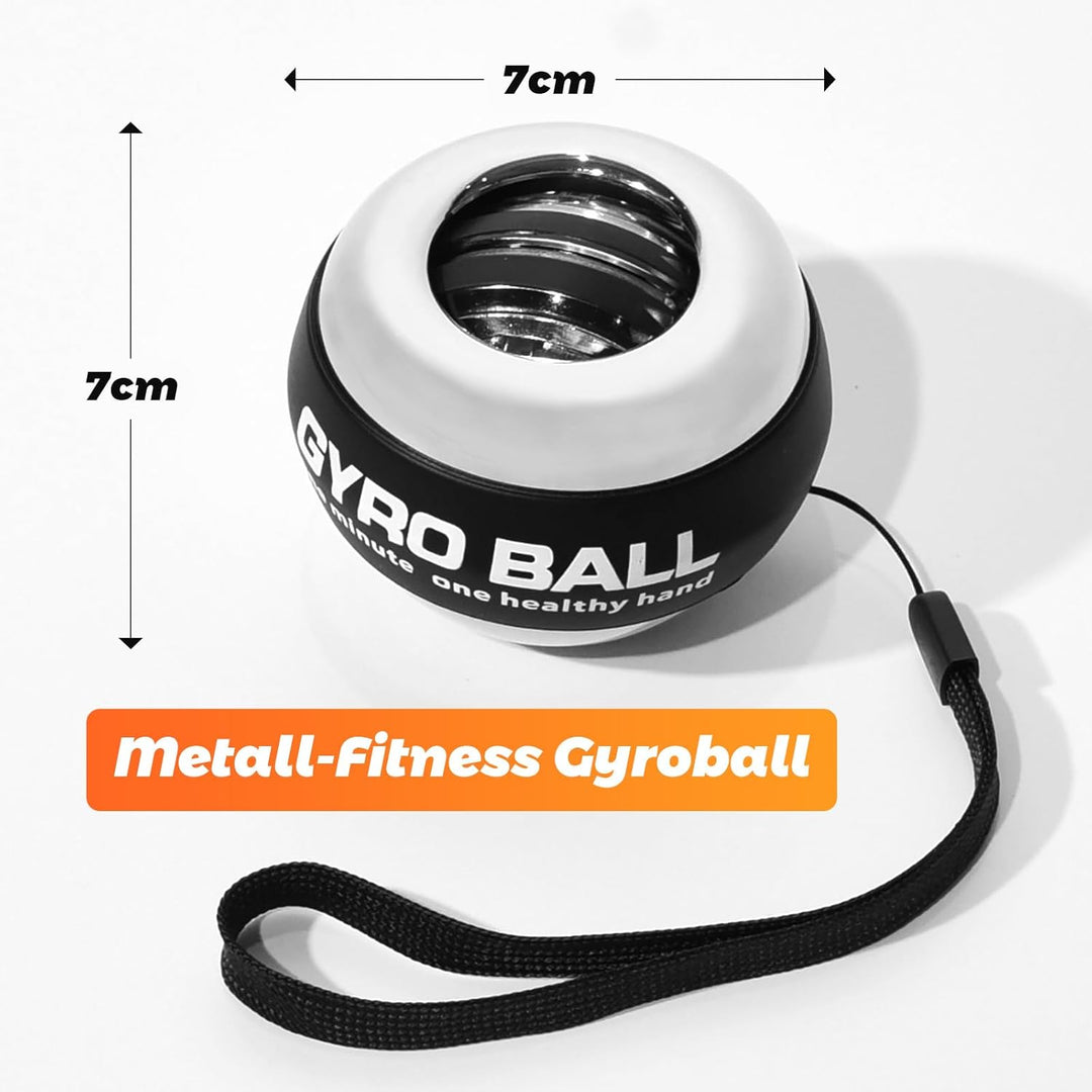 BeSokar Gyroball, Handgelenktrainer-Ball, Auto-Start, 5-stufiger Widerstands-/Lichtsteuerung, Gyrosk