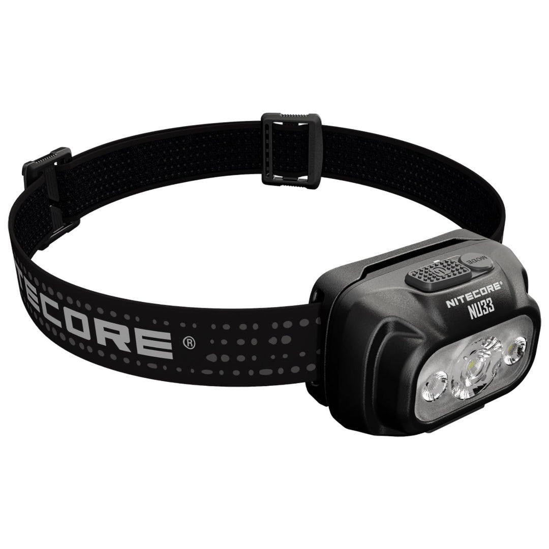 Nitecore Stirnlampe NU33, USB-C-aufladbare LED Kopflampe, 700 Lumen, 135 Meter Leuchtweite, Rotlicht