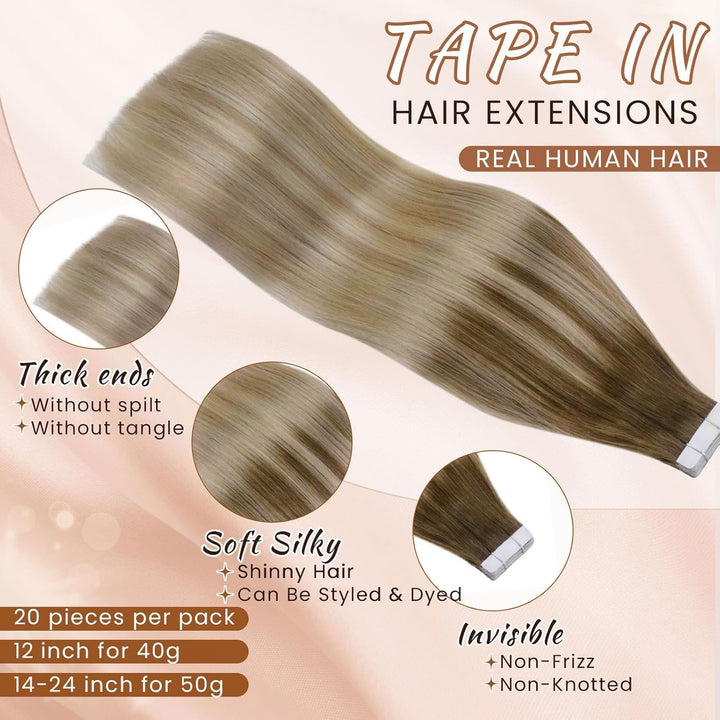 Hetto Tape in Extensions Echthaar Balayage Extensions Tape in Echthaar Remy Tape in Extensions Haarv
