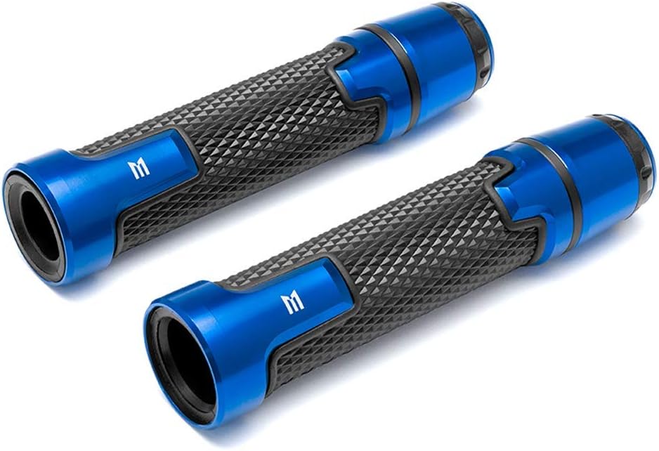 Motorrad Griffe & Stange Enden Für 22mm Stangen - Blau - Eloxiertes Aluminium