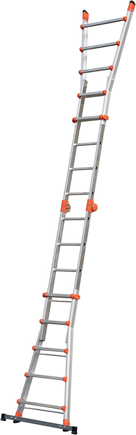 Gierre AL040 Teleskopleiter aus Aluminium EN131 (5+5), Schwarz 5 + 5, 5 + 5