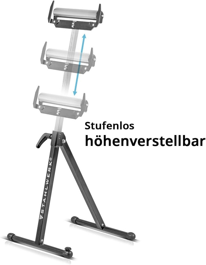 STAHLWERK Rollenbock RB-110 ST Arbeitsbock | Klappbock höhenverstellbar von 720 bis 1.100 mm mit 60