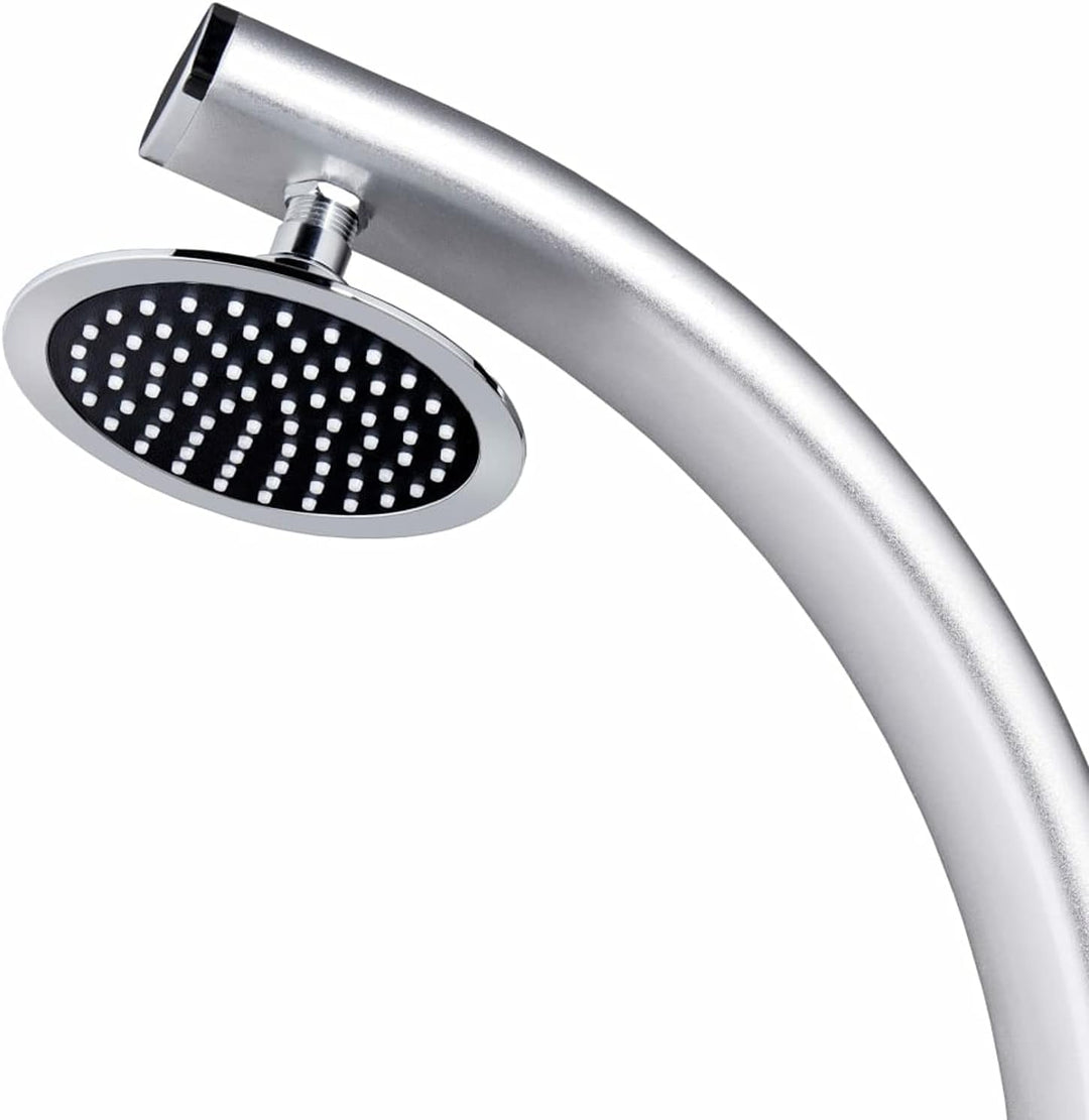 Festnight Gartendusche 215 cm Gartendusche Aussendusche Garten Edelstah Aussendusche Duschkopf Alumi