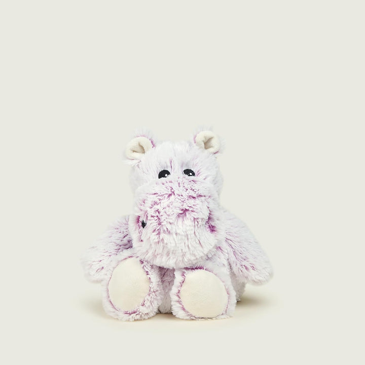 Warmies Marshmallow-Flusspferd-Plüschtier, vollständig erwärmbarer, gewichteter Teddy mit französisc