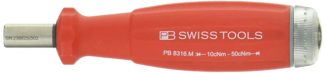 PB Swiss Tools Drehmomentschrauber 10-50cNm mit Bitaufnahme