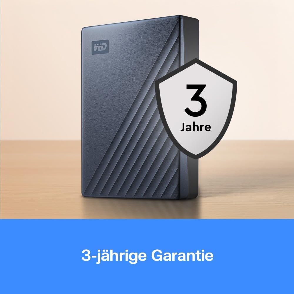 WD My Passport Ultra externe Festplatte 5 TB (mobiler Speicher, Metallgehäuse, herunterladbare Softw