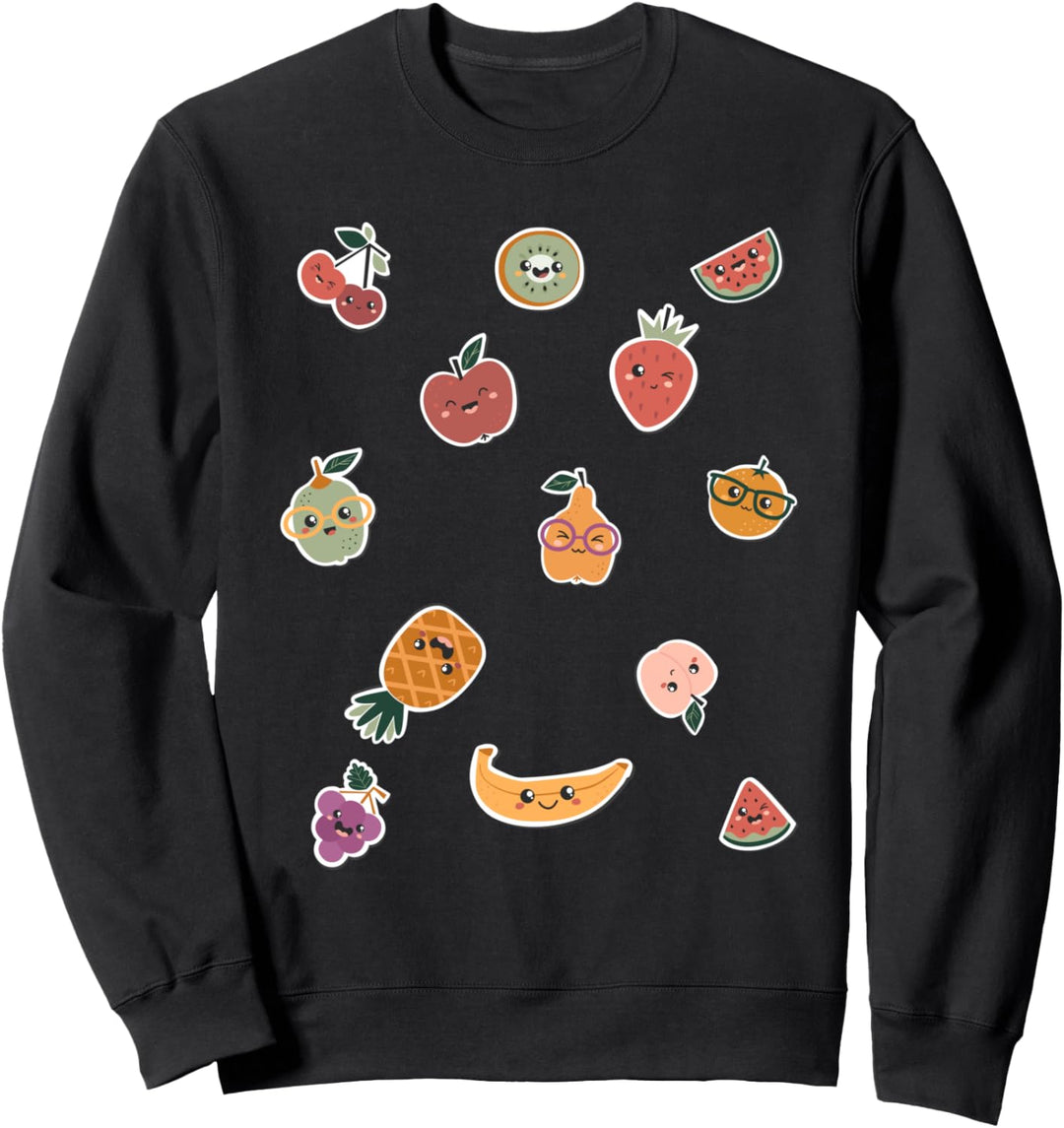 Veganes Liebes-T-Shirt mit saftigen Früchten Sweatshirt