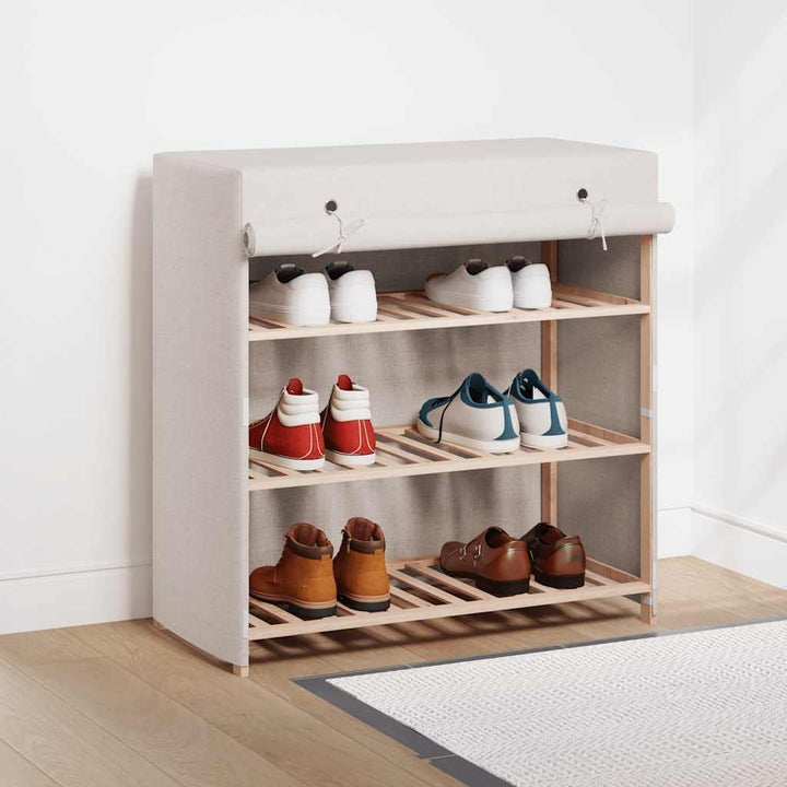 vidaXL Schuhschrank mit Abdeckung 3 Ebenen für 6 Paar Schuhregal Schuhablage Schuhständer Schuhe Auf
