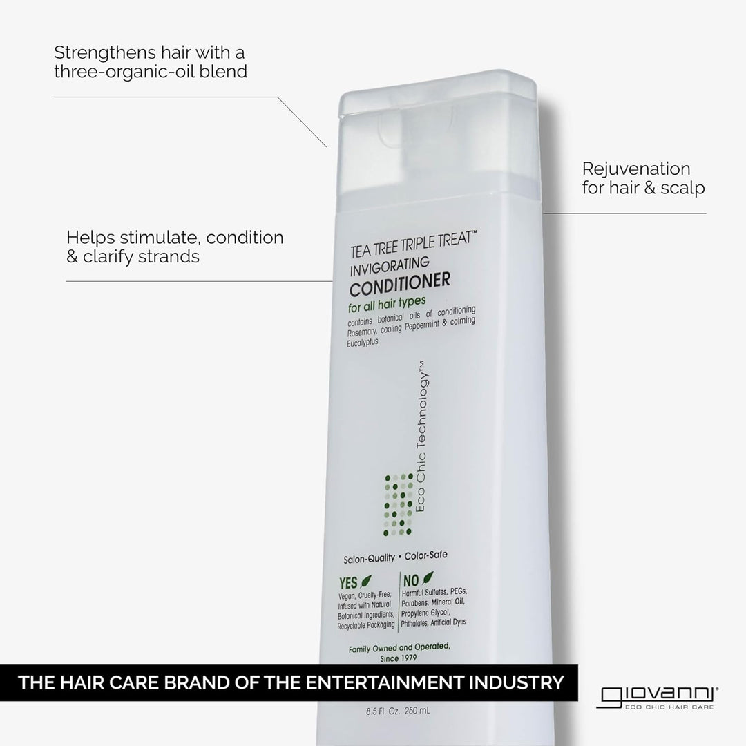 Giovanni Cosmetics Tea Tree Triple Treat Invigorating Conditioner, 24 Oz
