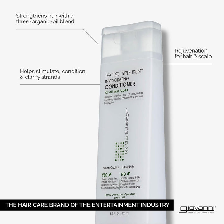 Giovanni Cosmetics Tea Tree Triple Treat Invigorating Conditioner, 24 Oz